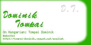 dominik tompai business card